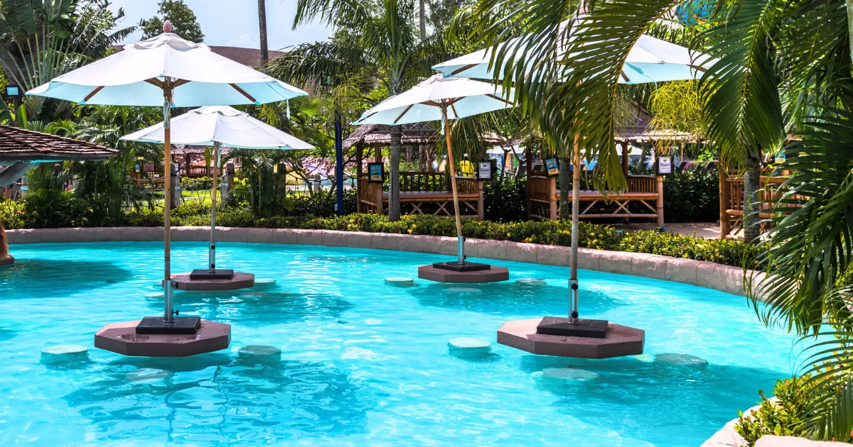 A relaxing pool inside Splash Jungle Water Park